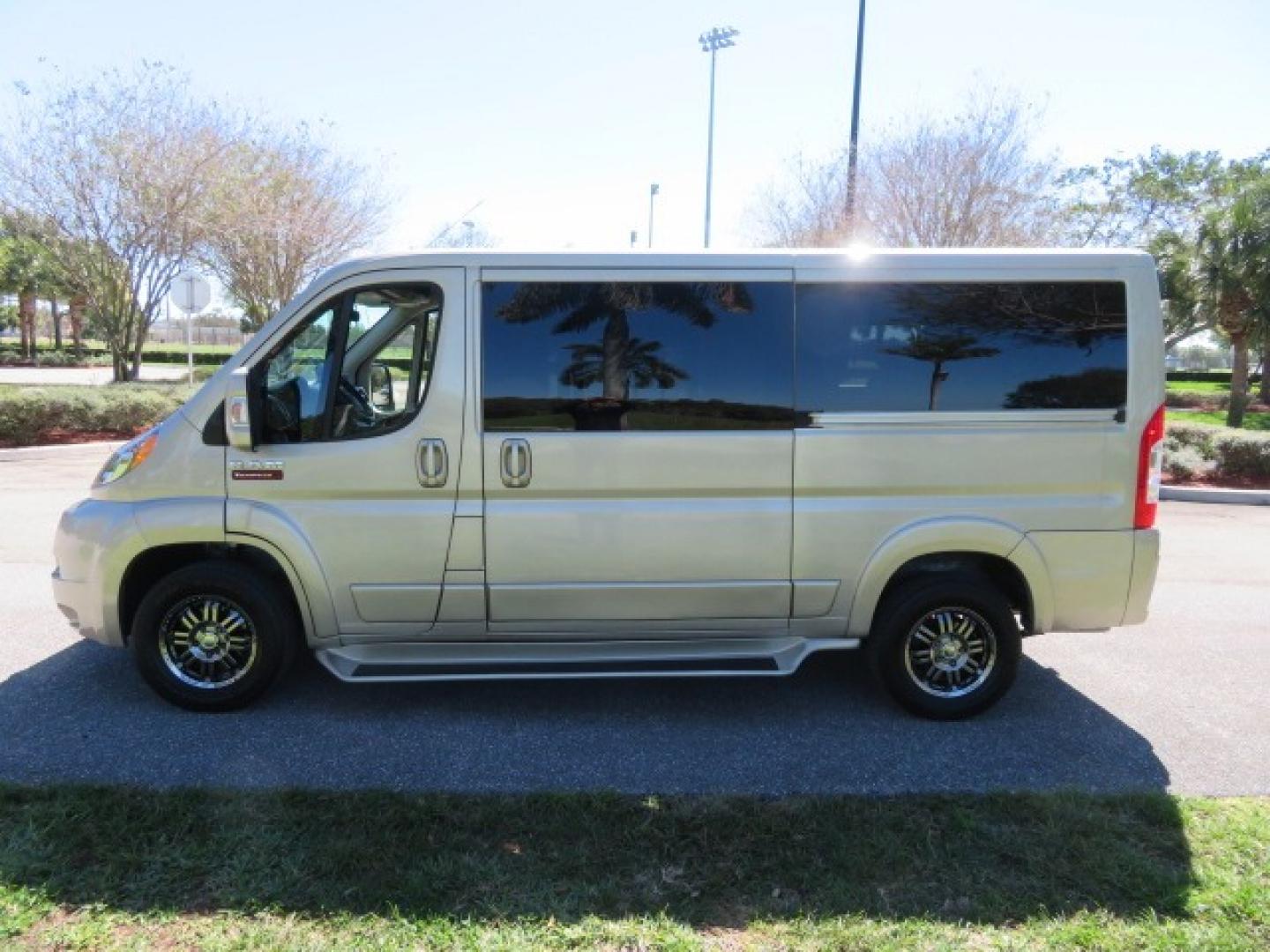 2016 Gold /Tan and Black Leather RAM Promaster (3C6TRVAG5GE) , located at 4301 Oak Circle #19, Boca Raton, FL, 33431, (954) 561-2499, 26.388861, -80.084038 - You are looking at a Gorgeous 2016 Ram Promaster Tempest X Handicap Wheelchair Conversion Van with 30K Original Miles, Lowered Floor, Dual Side Entry Doors, Power Passenger Side Entry Door, 750lb Braunability Wheelchair Lift, 4 Passenger Rear Power Bench Seat/Bed, Navigation, Rear Entertainment, Sur - Photo#23